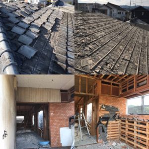 平屋解体作業