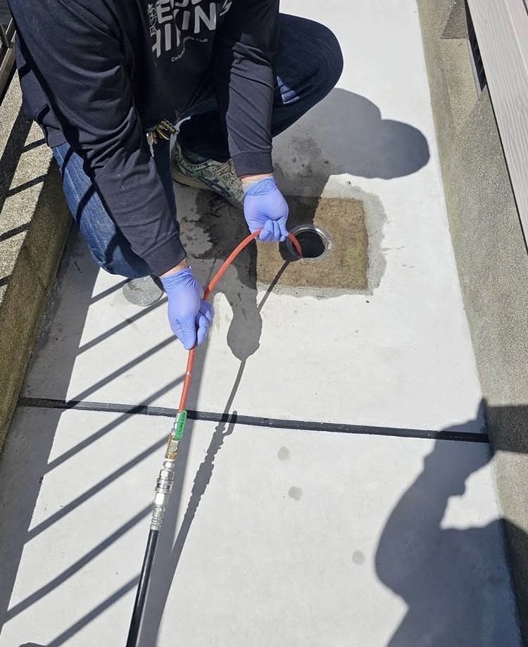 2025年5月  犬走りコンクリート打設・汚水配管洗浄工事10