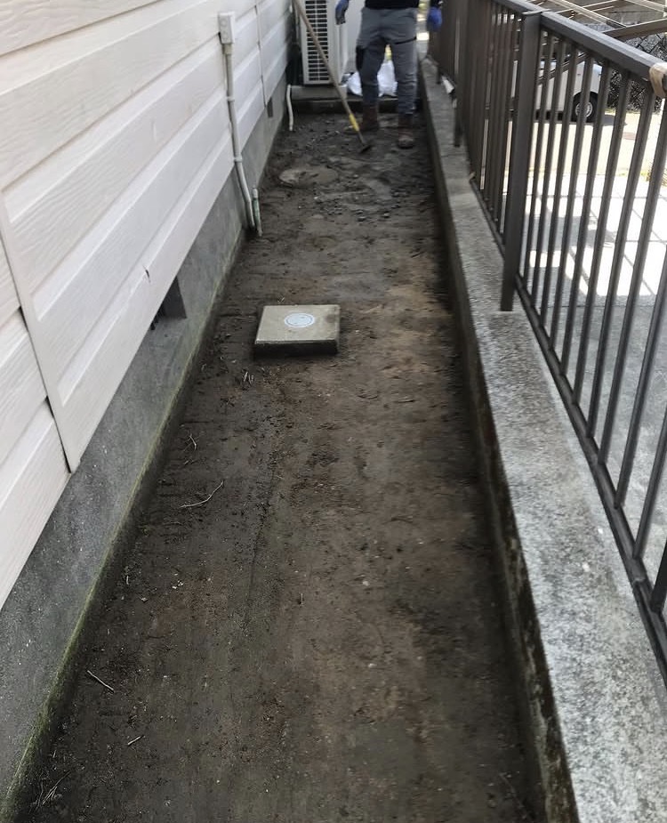 2025年5月  犬走りコンクリート打設・汚水配管洗浄工事3